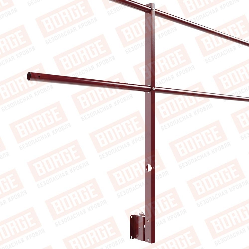 Ограждение парапетное NewLine H-90см, 3м, красное вино (RAL 3005)