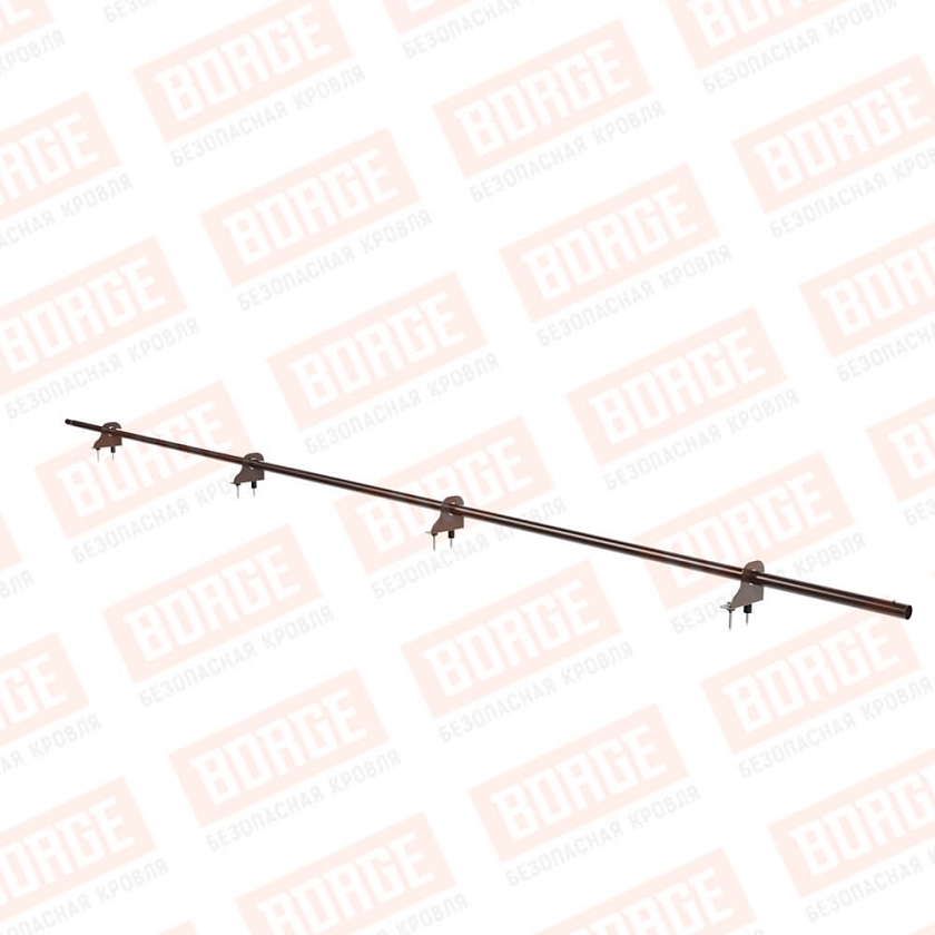 Снегозадержатель однотрубчатый NewLine 3м, D-25мм, 4 опоры, окрашенный (NL-807)