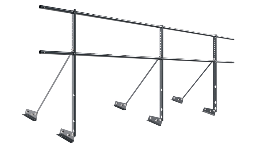 Ограждение кровельное NewLine H-90см, 3м, для фальцевой кровли, антрацитово-серый (RAL 7016)