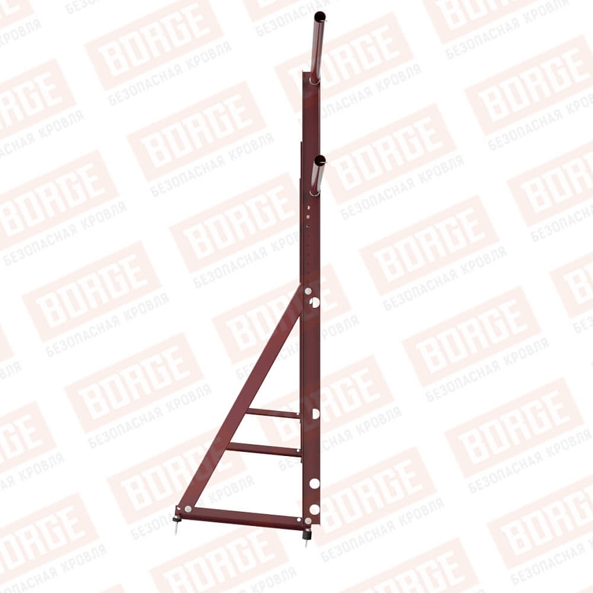 Ограждение кровельное Русский Рубеж H-120см, 3м, красное вино (RAL 3005)