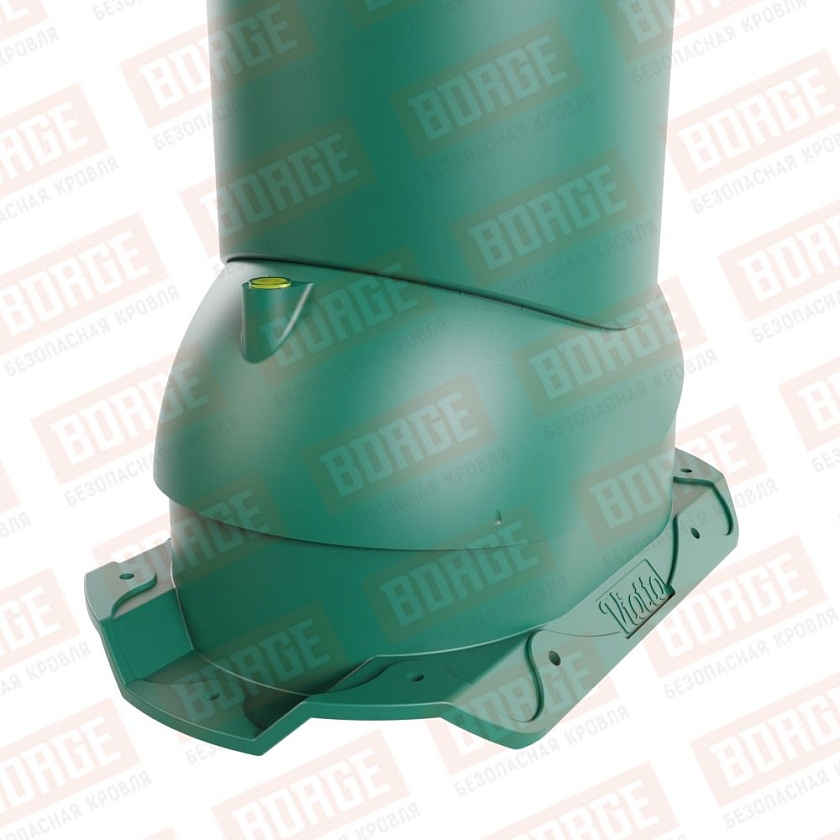 Труба вентиляционная Viotto, для профнастила С20, d-125мм, неутепленная, зеленый мох (RAL 6005)