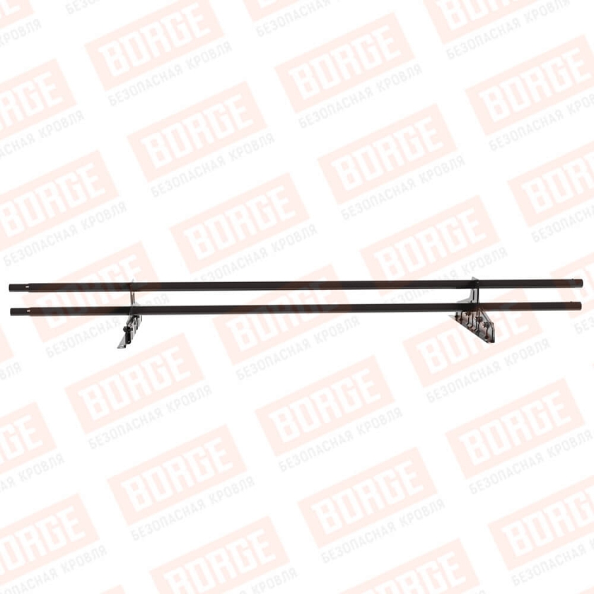 Снегозадержатель трубчатый Русский Рубеж D-25мм, 1,5м, 2 опоры, для фальц. кров., серо-коричневый (RR 32)