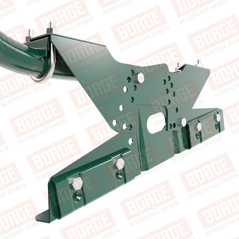 Ограждение кровельное BORGE H-120см, 3м, для фальцевой кровли, зеленый мох (RAL 6005)