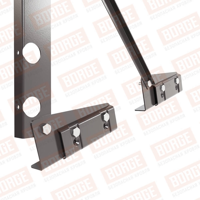 Ограждение декоративное NewLine H-60см, 3м, для фальцевой кровли, серо-коричневый (RR 32)