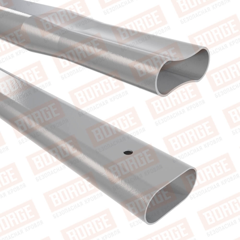 Труба снегозадержателя NewLine, 40x20х1500, сигнально-серый (RAL 7004)