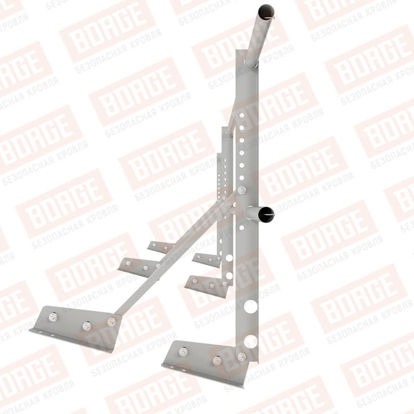 Ограждение декоративное NewLine H-60см, 3м, для фальцевой кровли, бело-алюминиевый (RAL 9006)