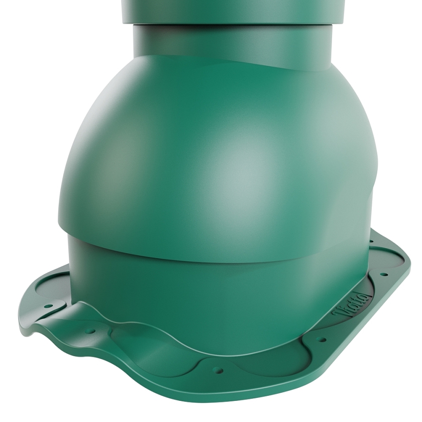 Выход вентиляции канализации Viotto, для МЧ Финнера, зелёный мох (RAL 6005)