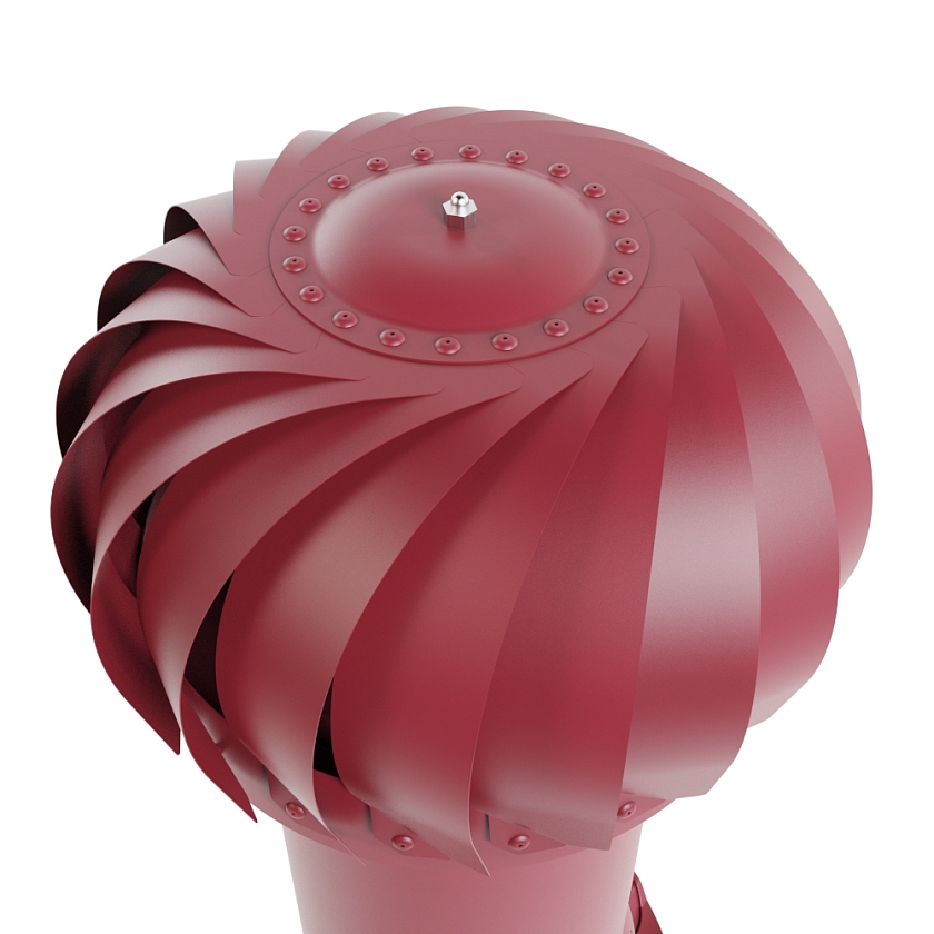 Роторная вентиляция Viotto, для МЧ Адаманте, d-110мм, неутепленная, красное вино (RAL 3005)