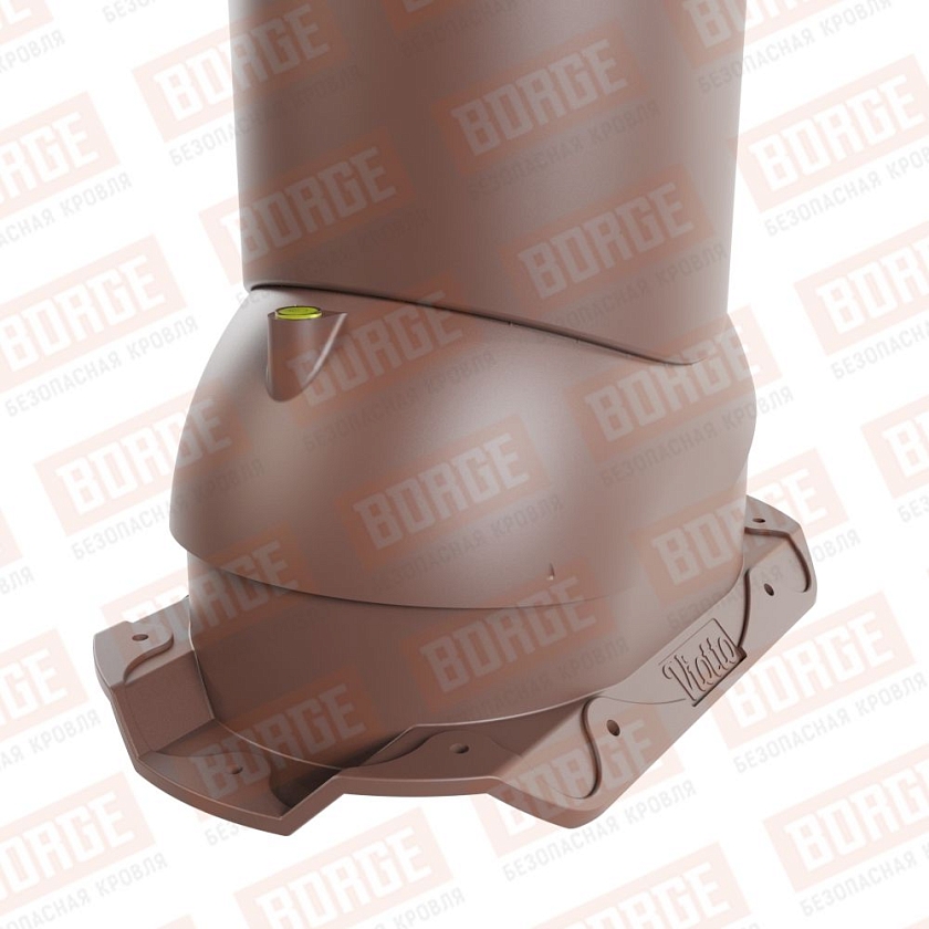 Труба вентиляционная Viotto, для профнастила С20, d-150мм, утепленная, коричневый шоколад (RAL 8017)