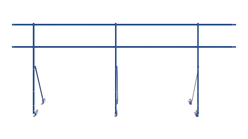 Ограждение кровельное NewLine H-120см, 3м, для фальцевой кровли, сигнально-синий (RAL 5005)