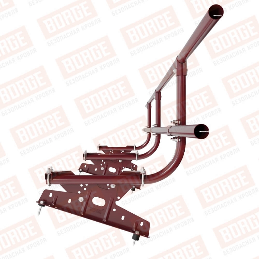 Ограждение кровельное BORGE H-60см, 3м, красное вино (RAL 3005)