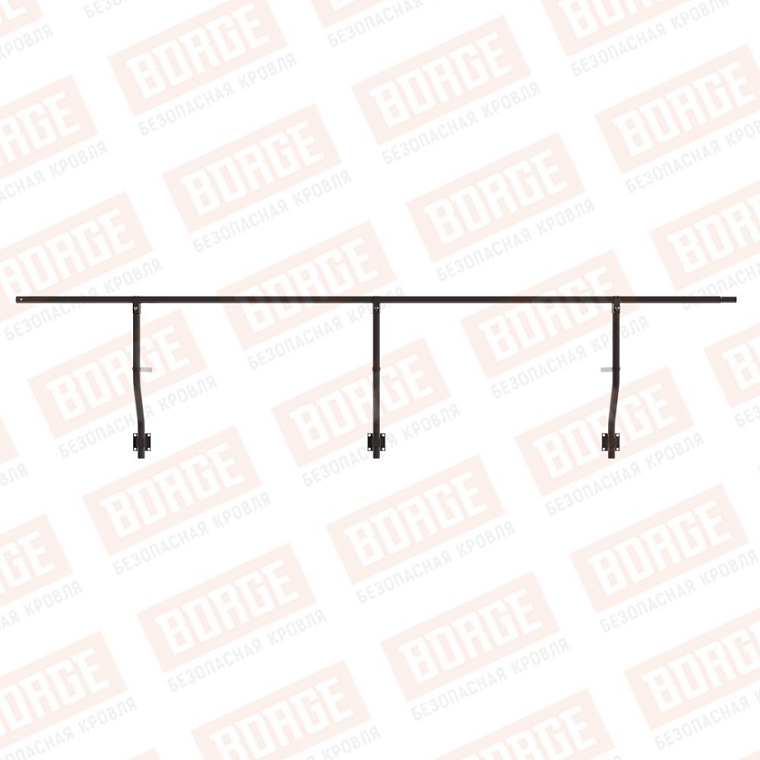 Ограждение парапетное BORGE H-30см, 3м, серо-коричневый (RR 32)