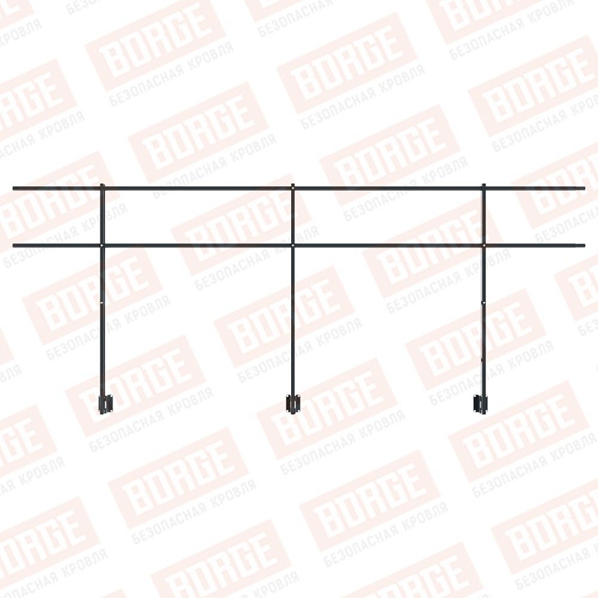 Ограждение парапетное NewLine H-120см, 3м, антрацитово-серый (RAL 7016)