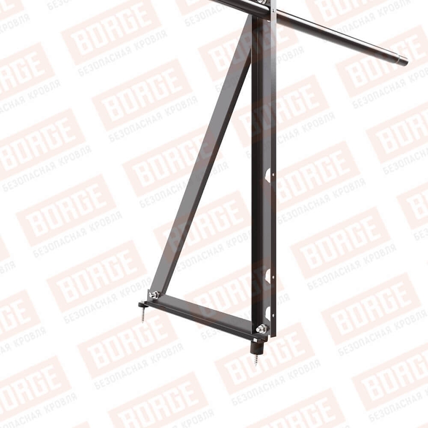 Ограждение кровельное Русский Рубеж H-90см, 3м, серо-коричневый (RR 32)