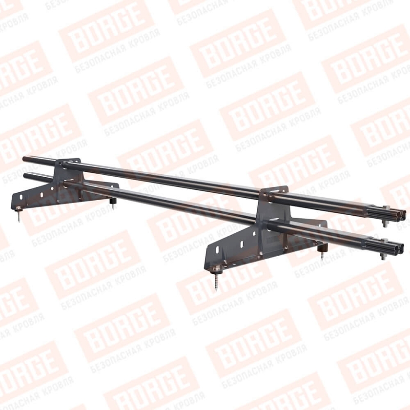 Снегозадержатель трубчатый BORGE 1,5м, 2 опоры, серый графит (RAL 7024 matt)