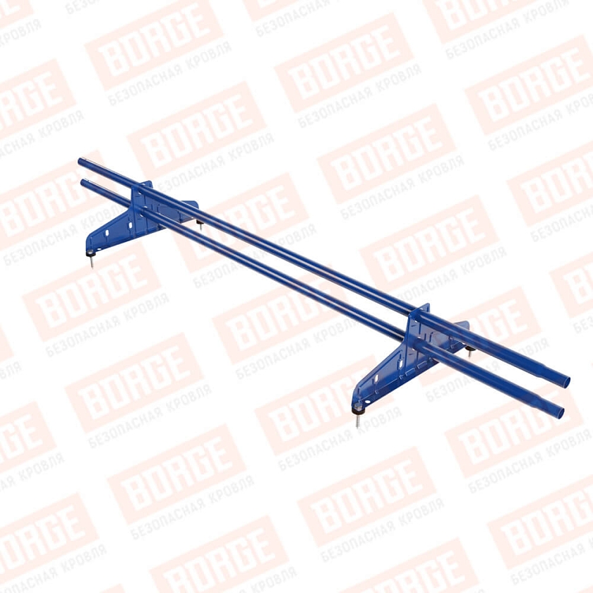 Снегозадержатель трубчатый Русский Рубеж D-25мм, 1,5м, 2 опоры, сигнально-синий (RAL 5005)