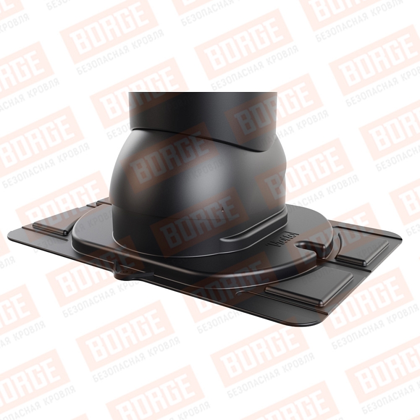 Роторная вентиляция Viotto с универсальным проходным элементом, d-150мм, неутепленная, чёрный (RAL 9005)