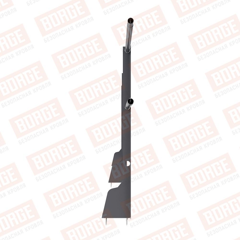 Ограждение плоских кровель NewLine Н-90, 3м, верхнее крепление, серый графит (RAL 7024)