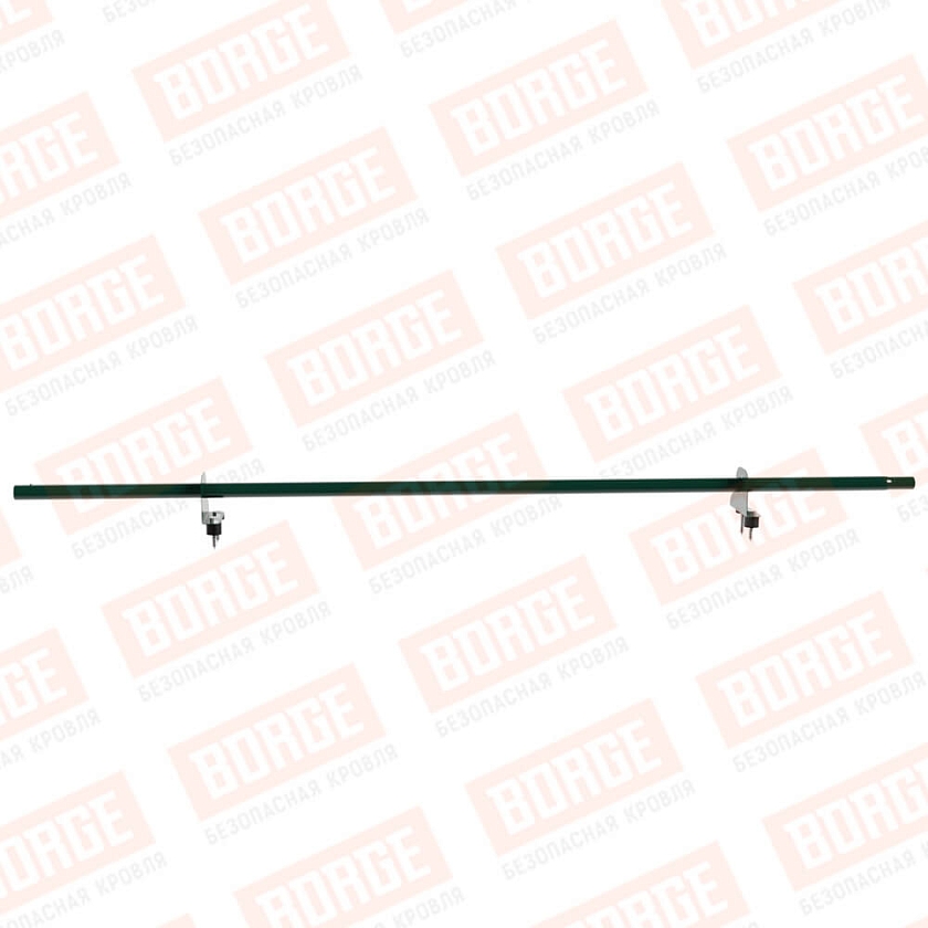 Снегозадержатель однотрубчатый NewLine 1,5м, D-25мм, 2 опоры, зеленый мох (RAL 6005)