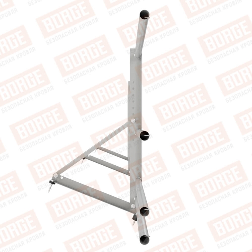 Ограждение декоративное NewLine H-60см, 3м, бело-алюминиевый (RAL 9006), с двумя доп. трубами