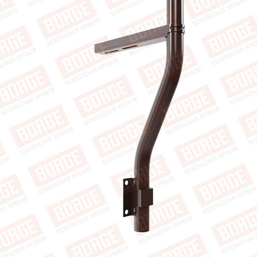 Ограждение парапетное BORGE H-60см, 3м, коричневый шоколад (RAL 8017)