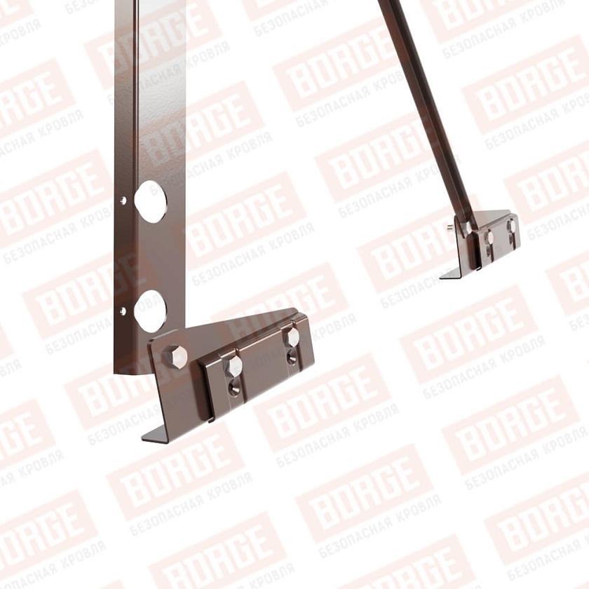 Ограждение декоративное NewLine H-120см, 3м, для фальцевой кровли, коричневый шоколад (RAL 8017)