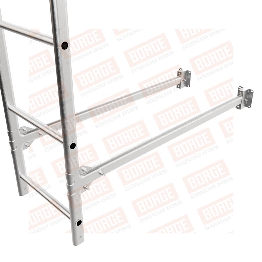 Комплект лестница фасадная BORGE (нижняя секция), 1,8м, цинк