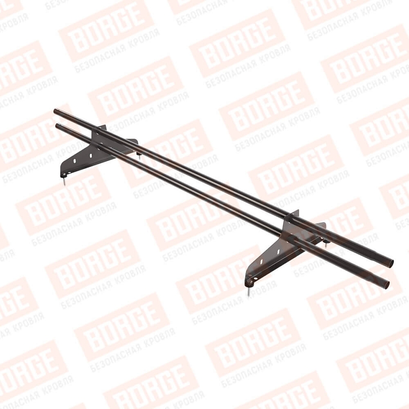 Снегозадержатель трубчатый NewLine 1,5м, D-25мм, 2 опоры, серо-коричневый (RAL 8019)