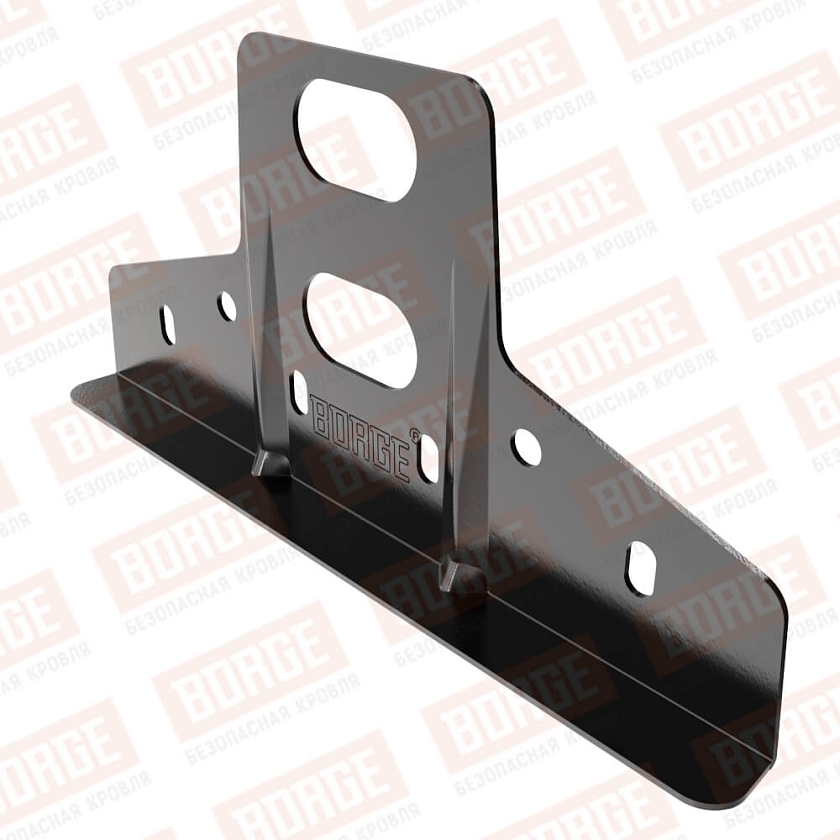 Кронштейн BORGE, оцинк., для фальцевой кровли, чёрный (RAL 9005 matt)