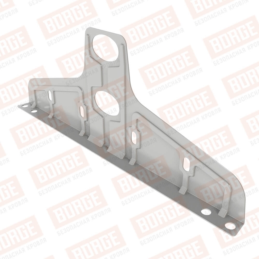 Универсальный кронштейн Русский Рубеж 20х40мм, оцинк., бело-алюминиевый (RAL 9006)