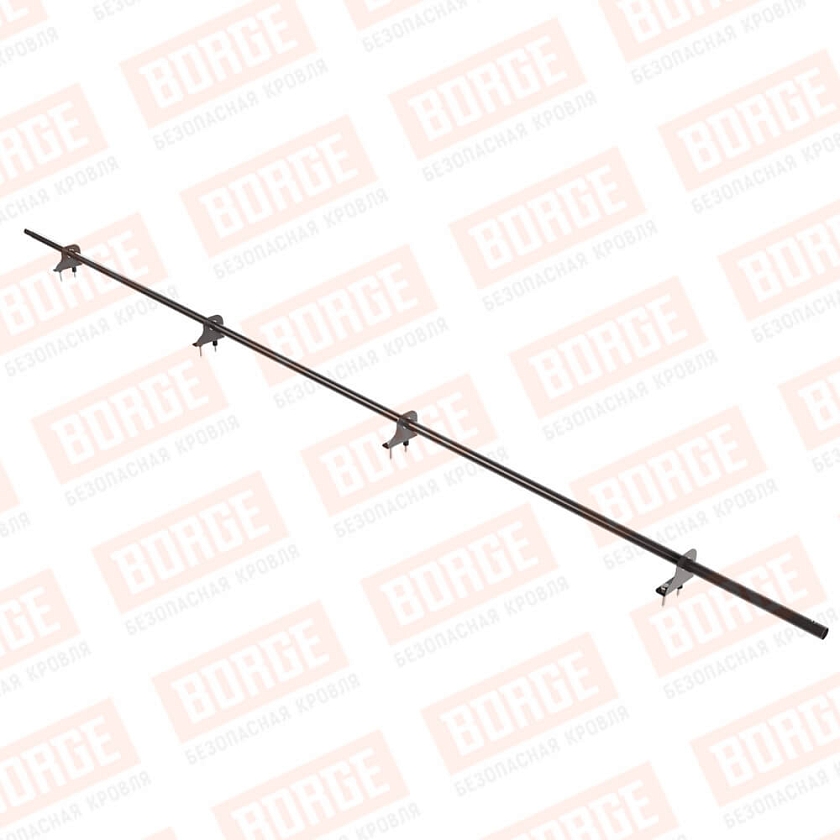 Снегозадержатель однотрубчатый NewLine 3м, D-25мм, 4 опоры, серо-коричневый (RR 32)