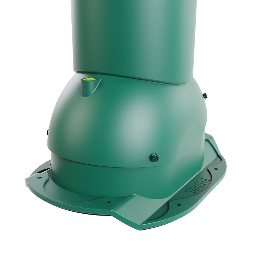 Роторная вентиляция Viotto, для МЧ Каскад, d-125мм, неутепленная, зелёный мох (RAL 6005)