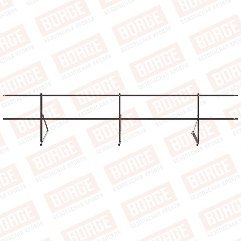 Ограждение декоративное NewLine H-60см, 3м, серо-коричневый (RAL 8019)