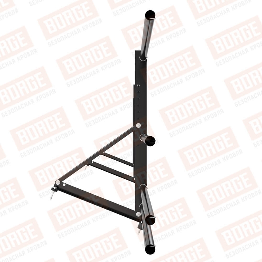 Ограждение декоративное NewLine H-60см, 3м, чёрный (RAL 9005), с двумя доп. трубами