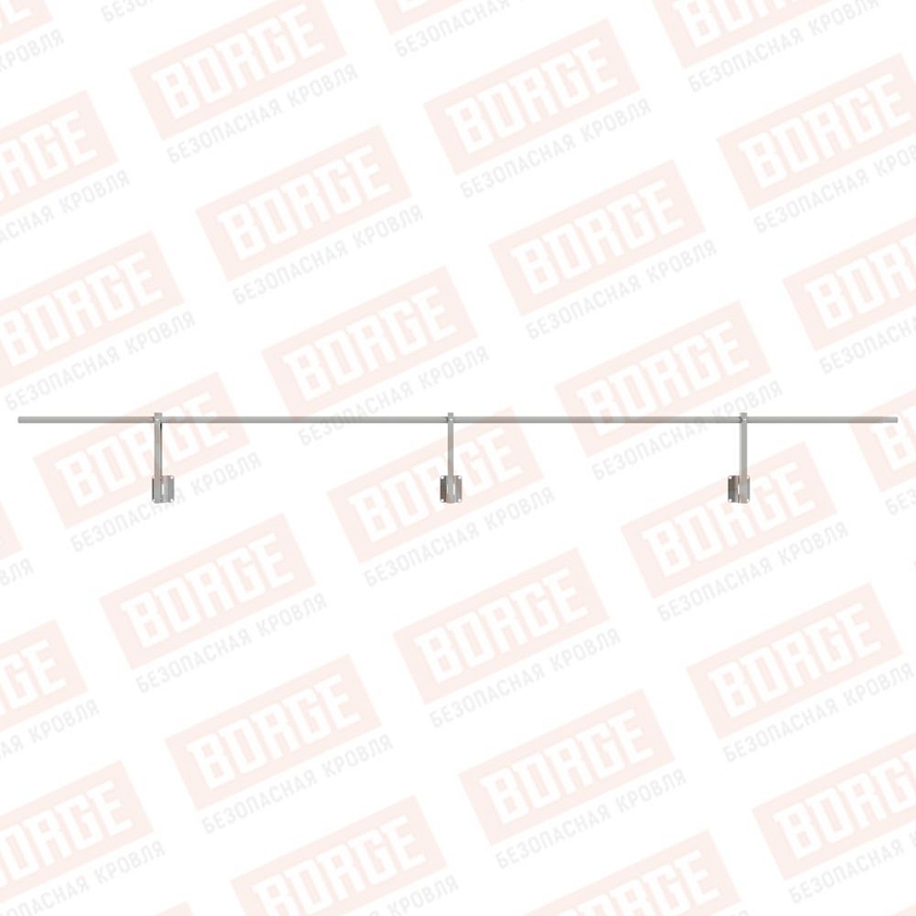 Ограждение парапетное NewLine H-30см, 3м, бело-алюминиевый (RAL 9006)