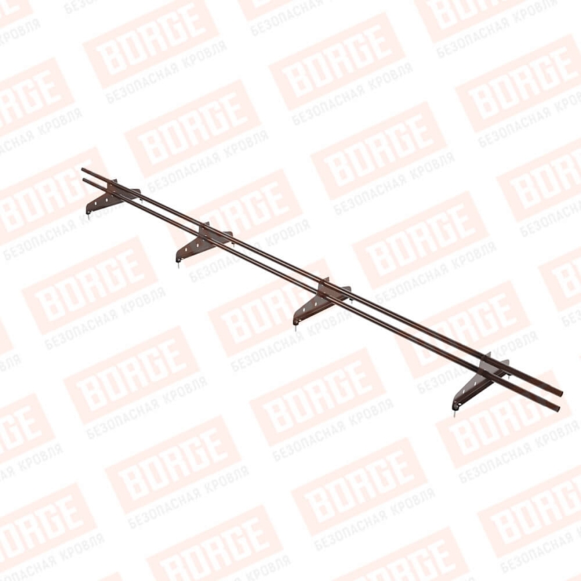 Снегозадержатель трубчатый NewLine 3м, D-25мм, 4 опоры, окрашенный (NL-807)