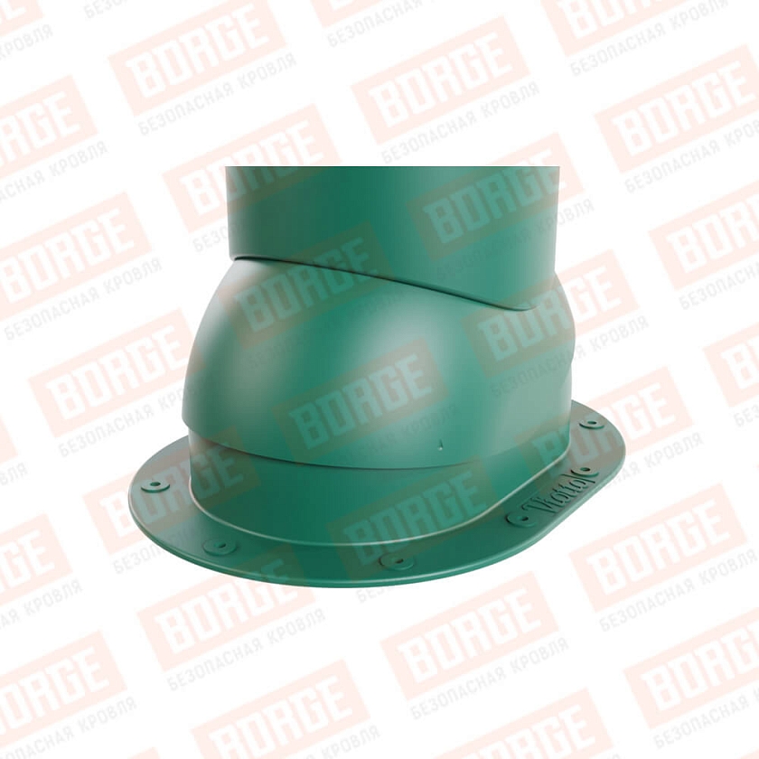 Роторная вентиляция Viotto, для готовой мягкой и фальцевой кровли, d-125мм, утепленная, зеленый мох (RAL 6005)