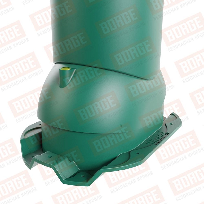 Труба вентиляционная Viotto, для профнастила С21, d-125мм, неутепленная, зеленый мох (RAL 6005)