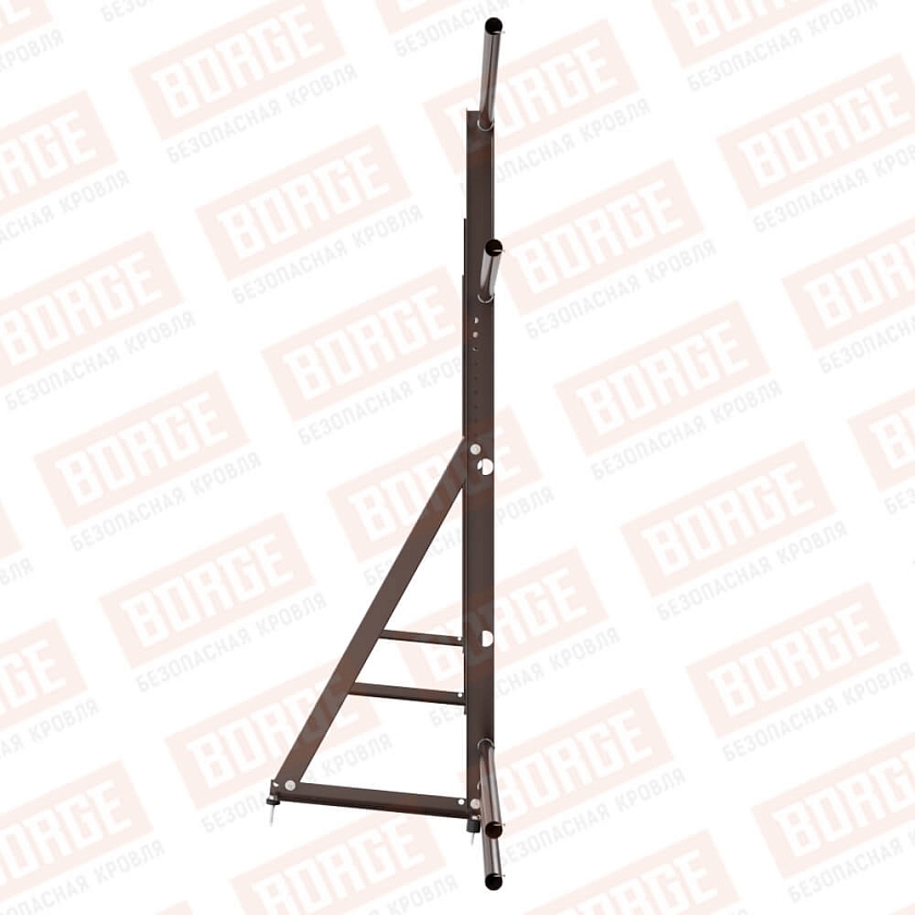 Ограждение кровельное Русский Рубеж H-120см, 3м, окрашенный (NL-807), с двумя доп. трубами