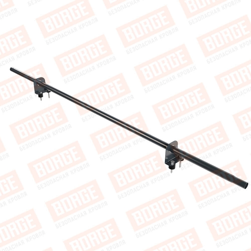 Снегозадержатель однотрубчатый NewLine 1,5м, D-25мм, 2 опоры, антрацитово-серый (RAL 7016)