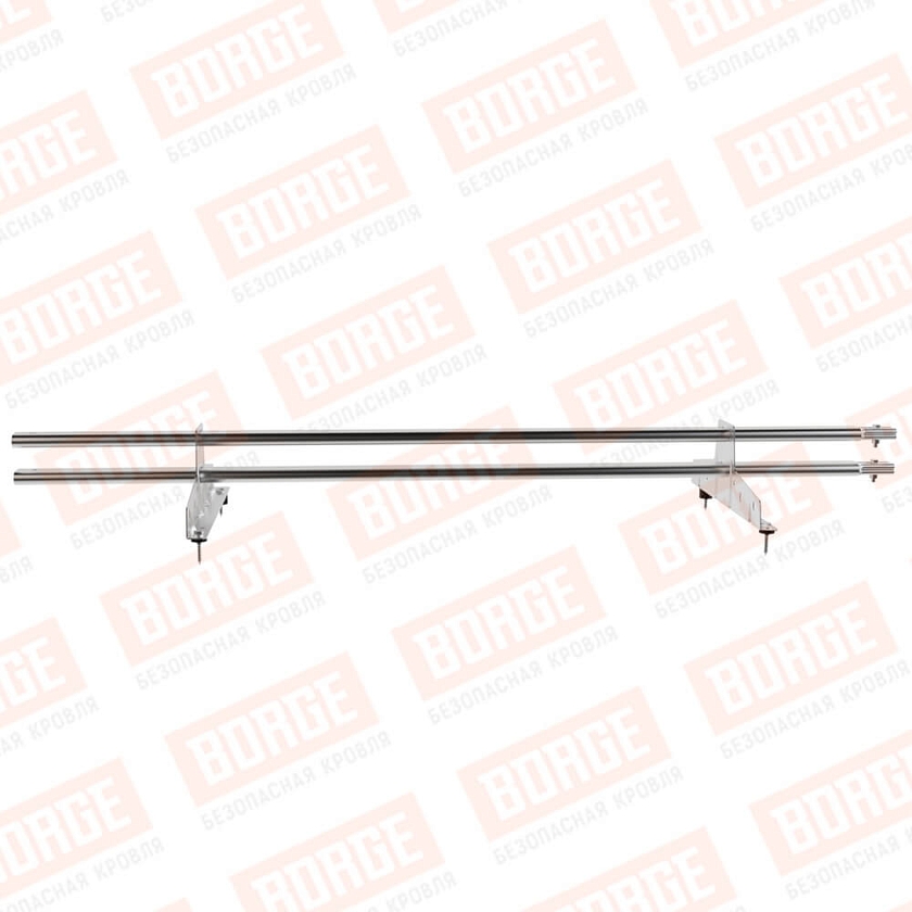 Снегозадержатель трубчатый BORGE 1,5м, 2 опоры, цинк