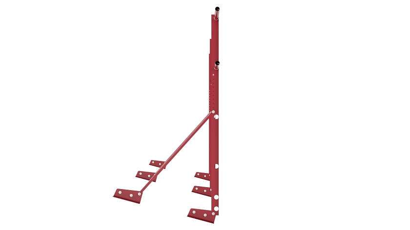 Ограждение кровельное NewLine H-120см, 3м, для фальцевой кровли, рубиново-красный (RAL 3003)