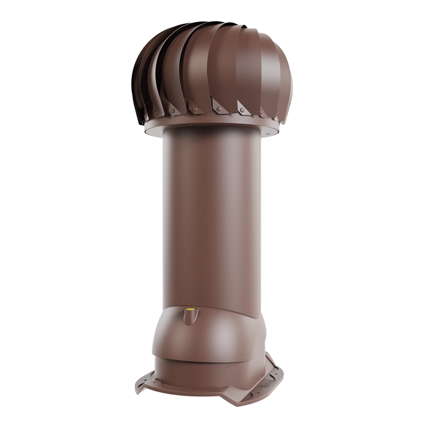Роторная вентиляция Viotto, для МЧ Каскад, d-150мм, неутепленная, коричневый шоколад (RAL 8017)