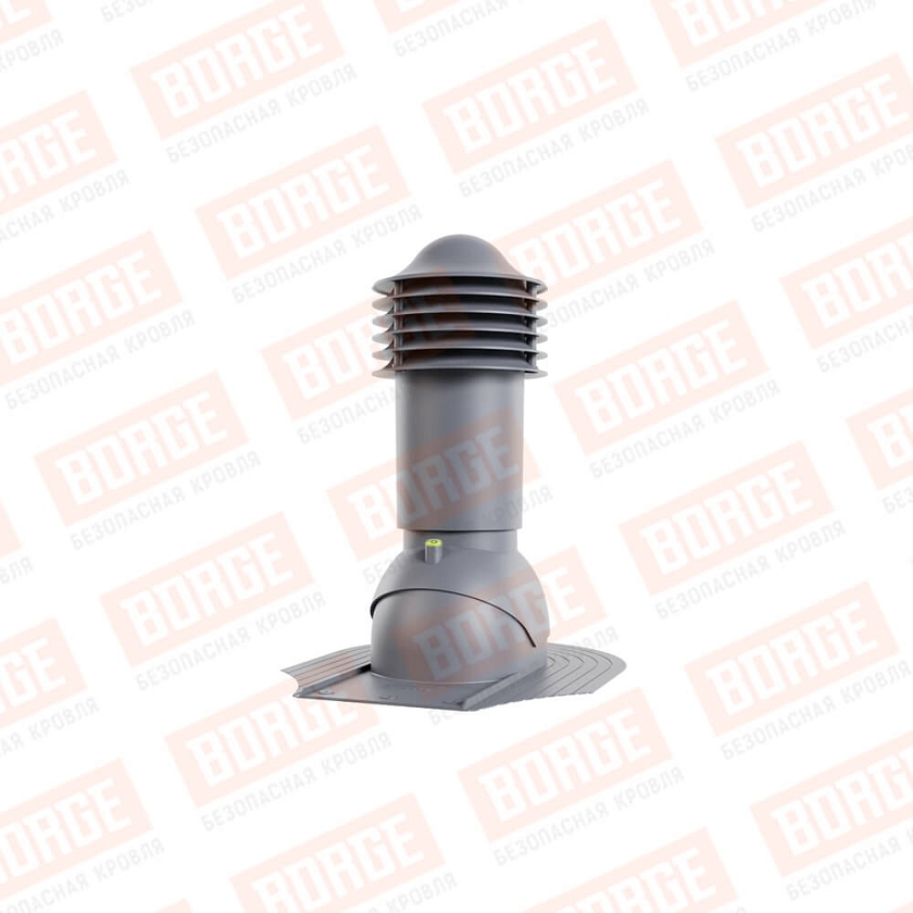 Труба вентиляционная Viotto, для мягкой кровли при монтаже, d-110мм, h-550мм, утепленная, серый графит (RAL 7024)