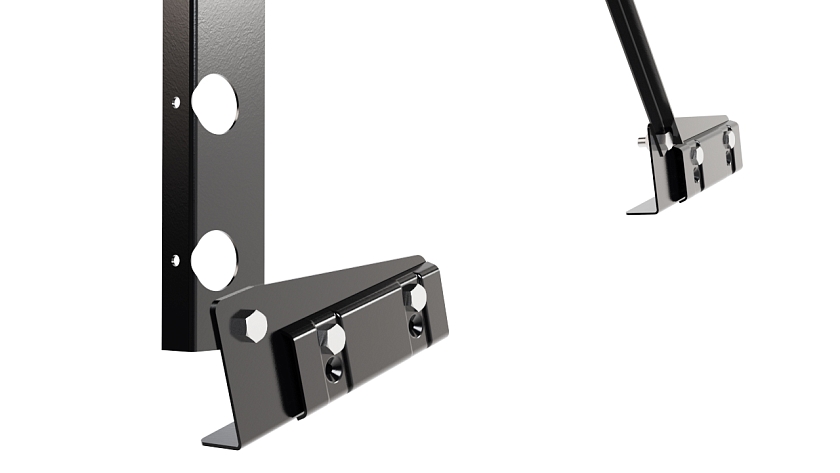 Ограждение кровельное NewLine H-120см, 3м, для фальцевой кровли, чёрный (RAL 9005)