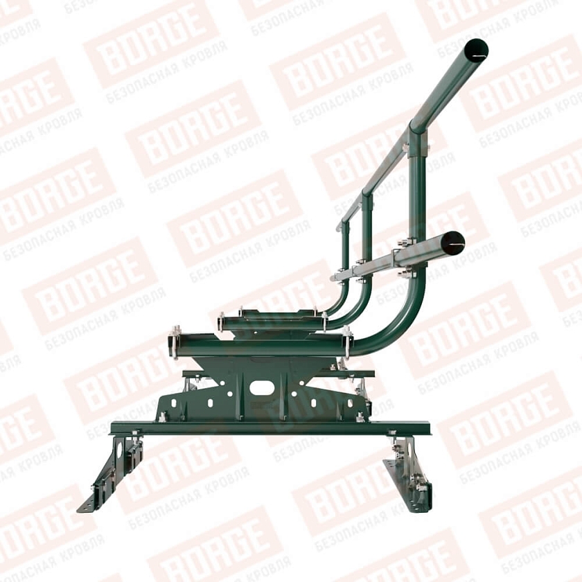 Ограждение кровельное BORGE H-60см, 3м, для параллельного фальца, зеленый мох (RAL 6005)