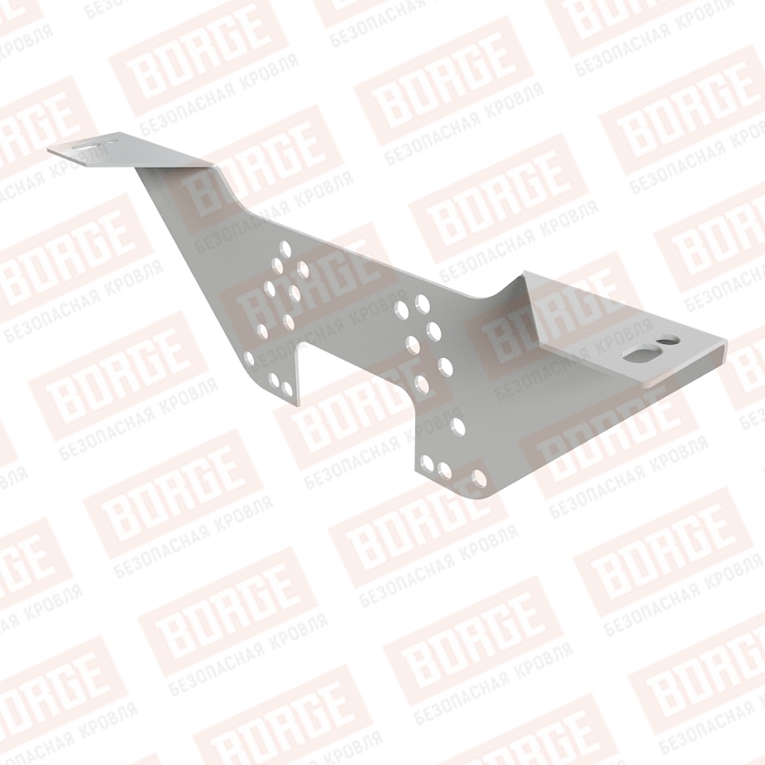 Регулировочный кронштейн BORGE, оцинк., бело-алюминиевый (RAL 9006)