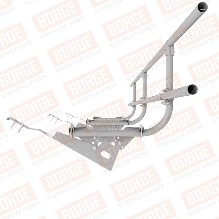 Ограждение кровельное BORGE H-60см, 3м, для черепичной кровли, сигнально-серый (RAL 7004)