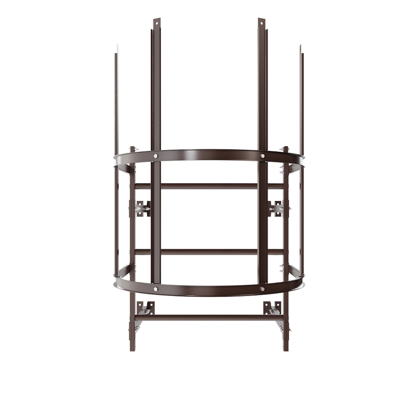 Лестница пожарная П1-2 BORGE, Н-1м, W-0.8м, оцинк., коричневый шоколад (RAL 8017)