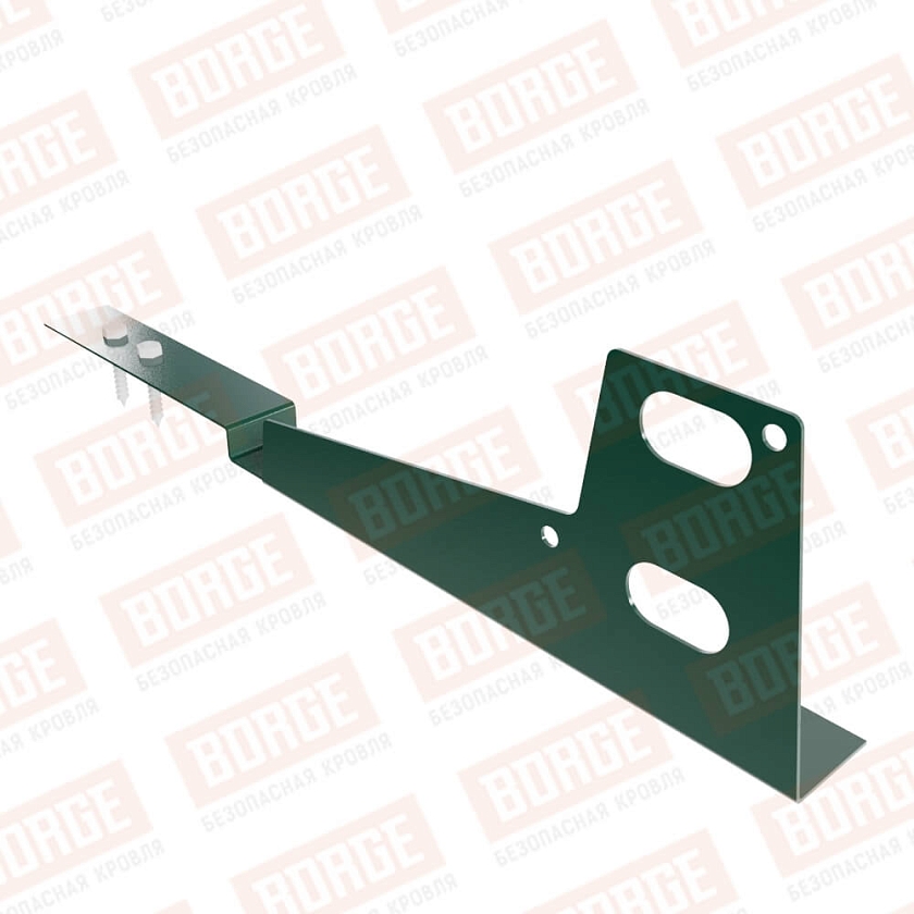 Универсальный кронштейн BORGE, для композитной черепицы, оцинк., зеленый мох (RAL 6005)